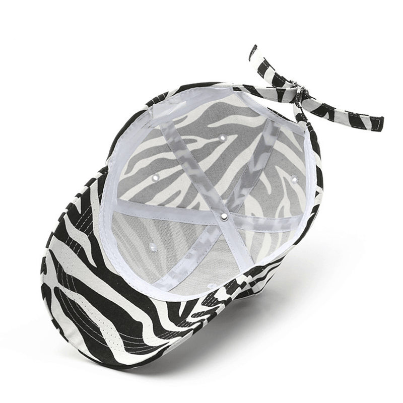 zebra print baseball cap, view 2 - MRSLM