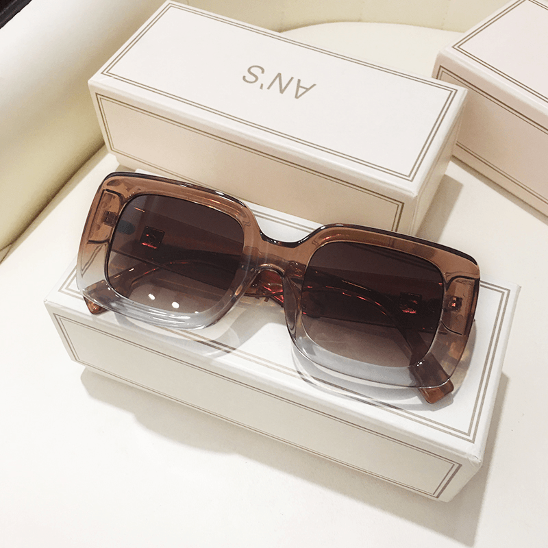 Ladies' square big frame sunglasses, view 8 - MRSLM