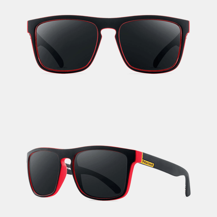 Men Full Square Frame HD Polarized UV Protection Outdoor Sunshade Sunglasses - MRSLM