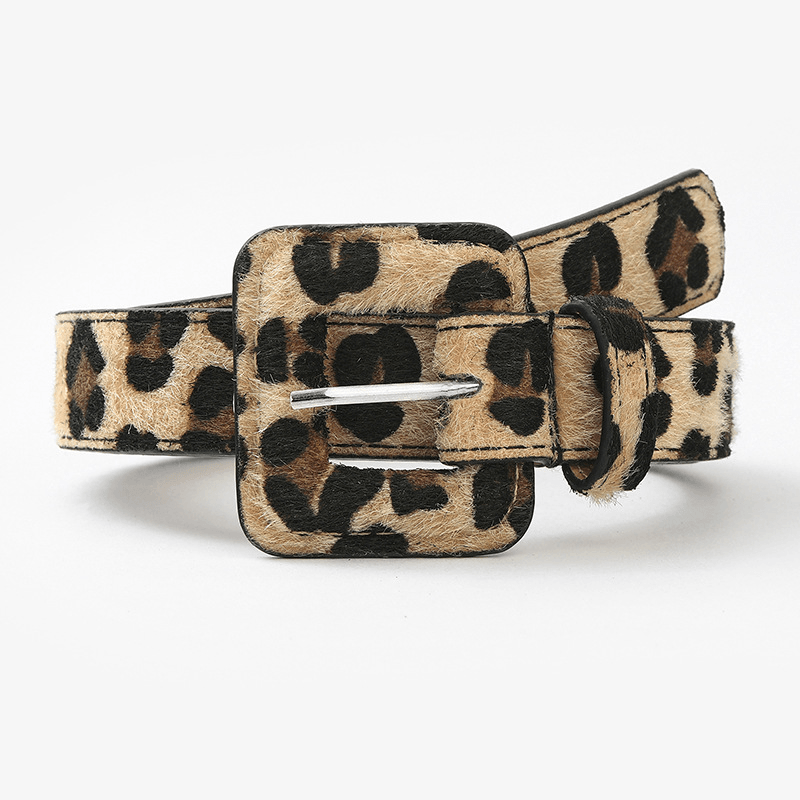 Women's animal print belt with pin buckle, view 5 - MRSLM