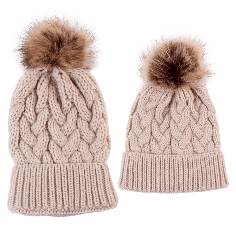 Hemp Flower Parent-Child Knit Hat