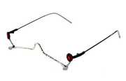 Women's rhinestone metal glasses frame, view 3 - MRSLM