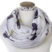 oversized soft white scarf, view 2 - MRSLM