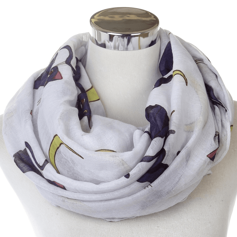oversized soft white scarf, view 2 - MRSLM