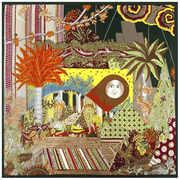 flower and bird twill scarf, view 8 - MRSLM