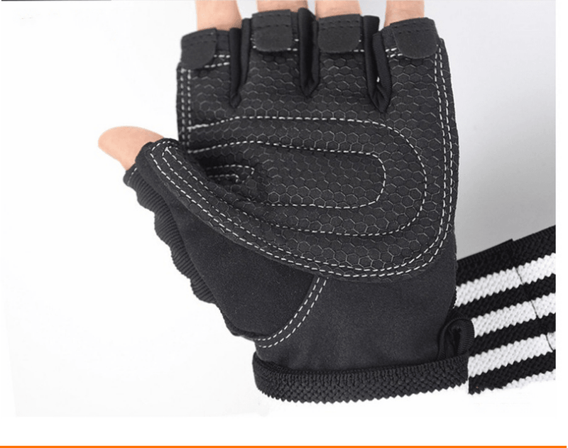 Half-finger compression gym gloves, view 3 - MRSLM