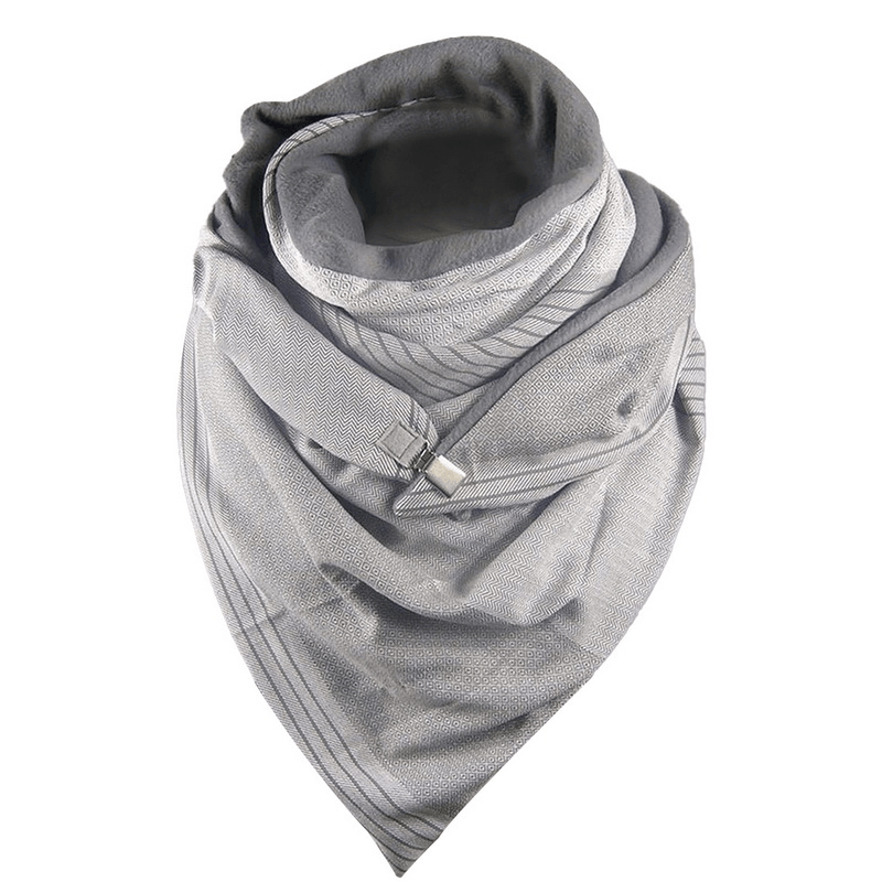 Padded warm printed shawl scarf, view 3 - MRSLM