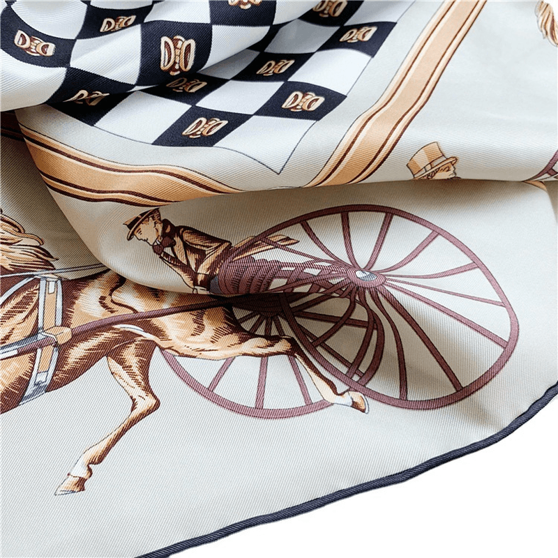 women's mulberry silk twill square scarf, view 6 - MRSLM