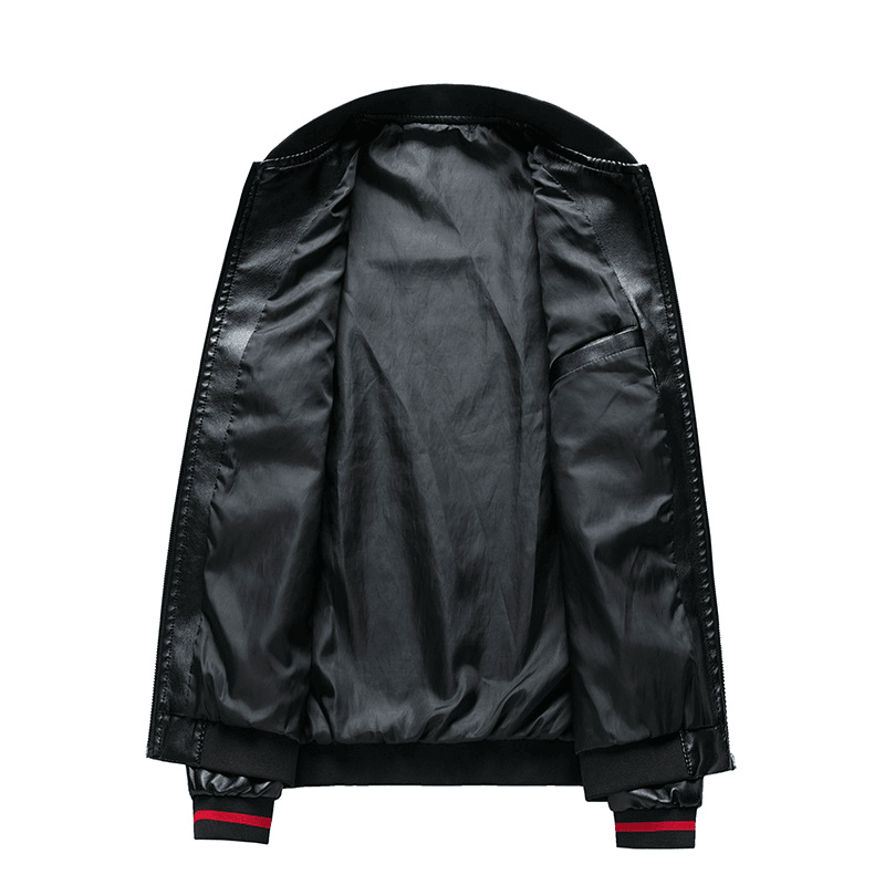 Trendy Men's Thin Casual Leather Jacket