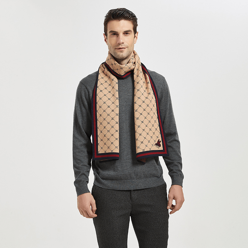 men's knitted scarf, view 18 - MRSLM
