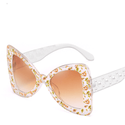 butterfly floral frame sunglasses, view 2 - MRSLM