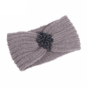 women's handmade wool knit headband with sequins, view 6 - MRSLM