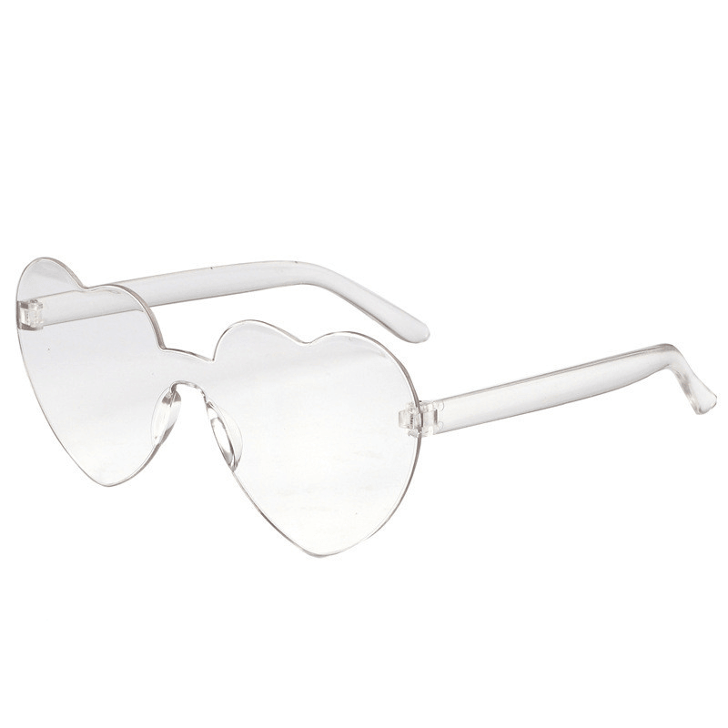 peach heart frameless sunglasses, view 8 - MRSLM