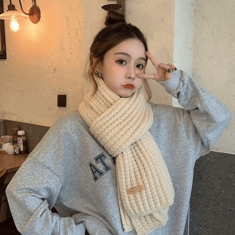 Scarf Women's Winter Knitting Thickening to Keep Warm