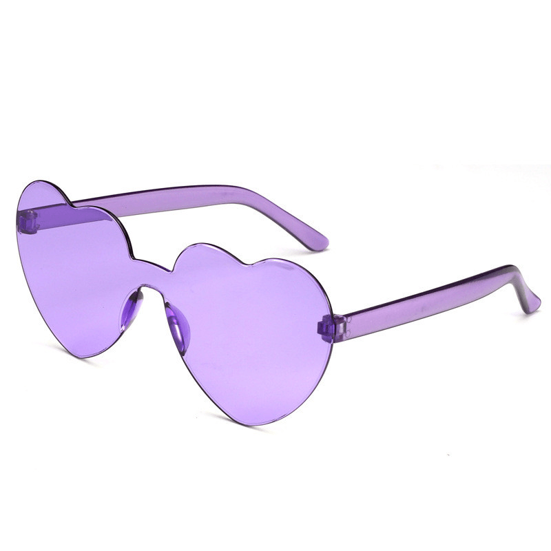 peach heart frameless sunglasses, view 5 - MRSLM