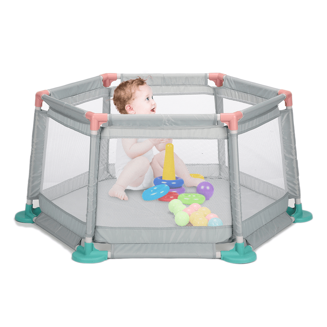 Children'S Hexagonal Fence Game Fence Baby Game Fence Baby Guardrail Ball Pool Indoor Toys - MRSLM