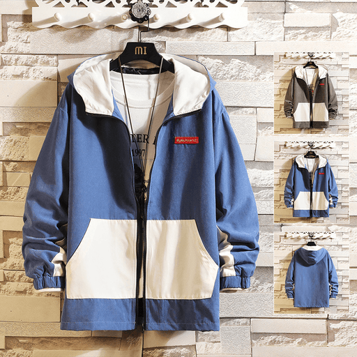 men's color-matching baseball jacket - MRSLM