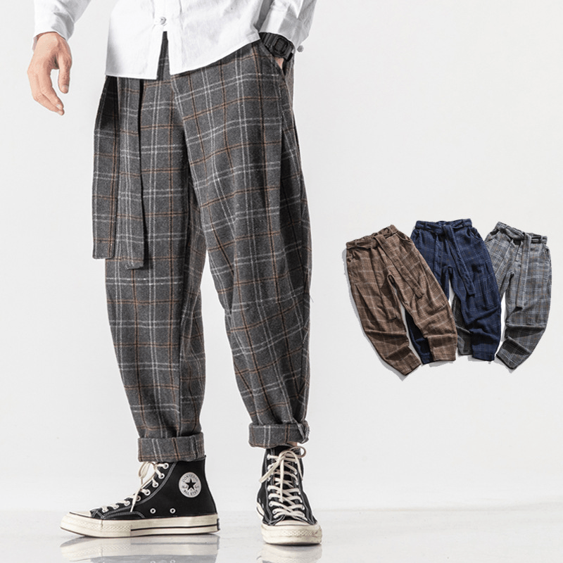 cotton blend harem pants, view 3 - MRSLM
