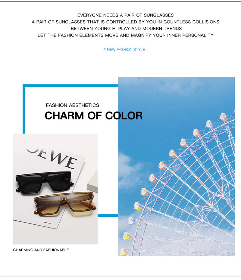 square gradient sunglasses, view 9 - MRSLM
