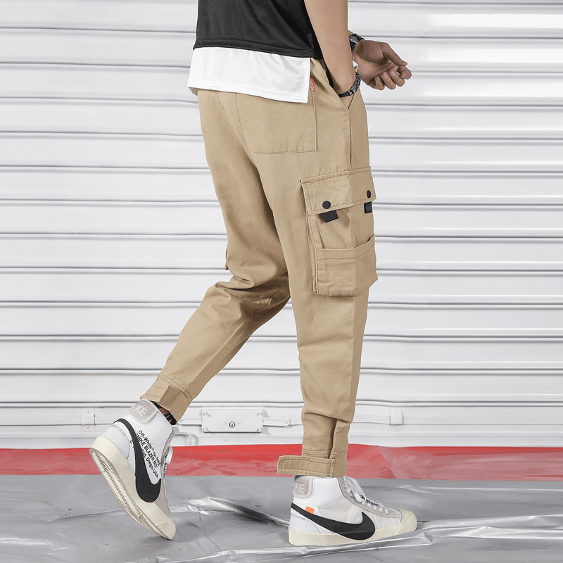 men's loose multi-pocket overalls, view 2 - MRSLM