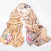 women's hand-curled silk long scarf, view 3 - MRSLM