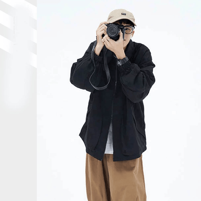 men's loose hooded casual jacket - MRSLM