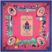 large square faux silk scarf, view 9 - MRSLM