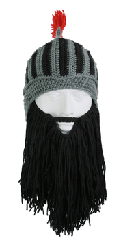 wool knight hat with mustache, view 5 - MRSLM