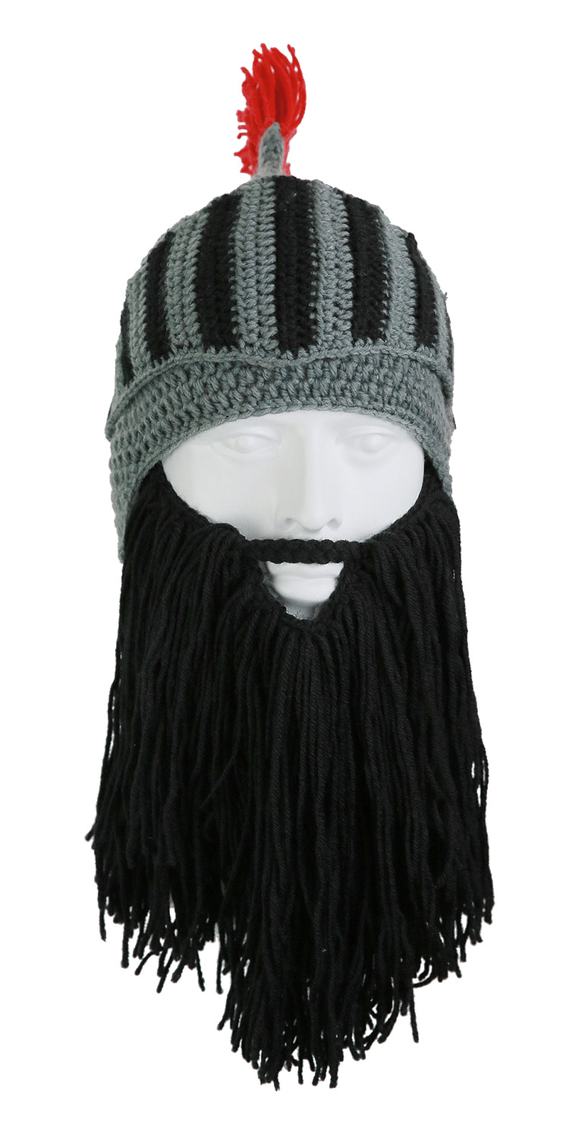wool knight hat with mustache, view 5 - MRSLM
