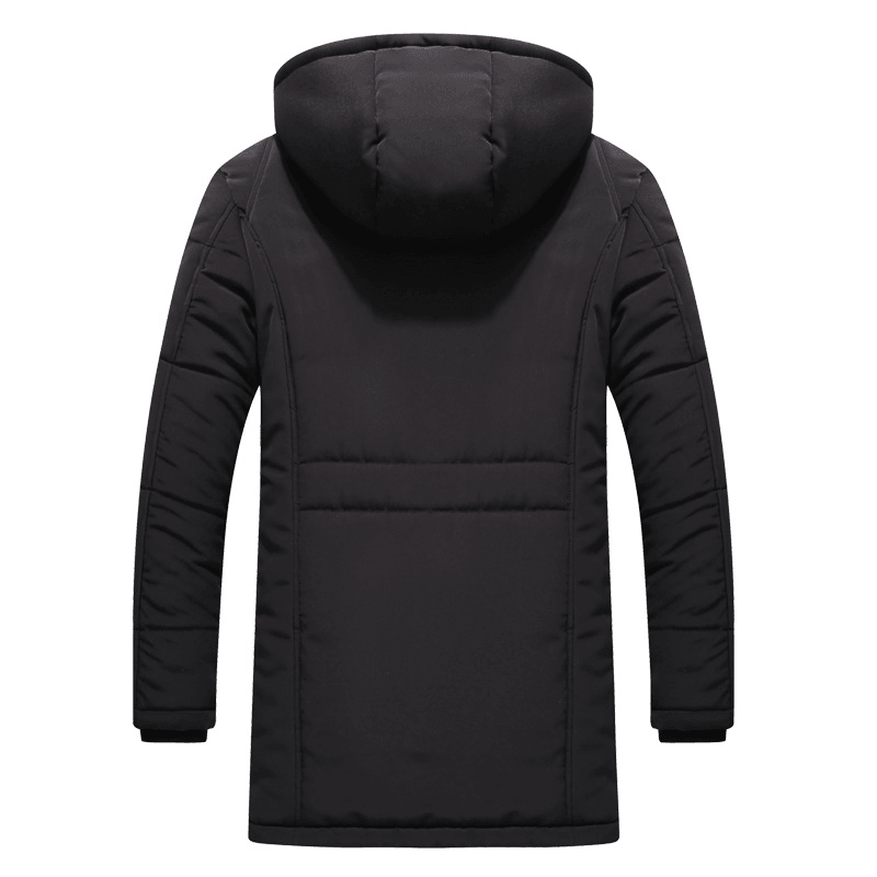 men's mid-length padded hooded jacket, view 2 - MRSLM
