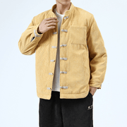 men's casual cotton buckle top coat, view 3 - MRSLM