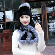 women's fur hat and scarf set - MRSLM