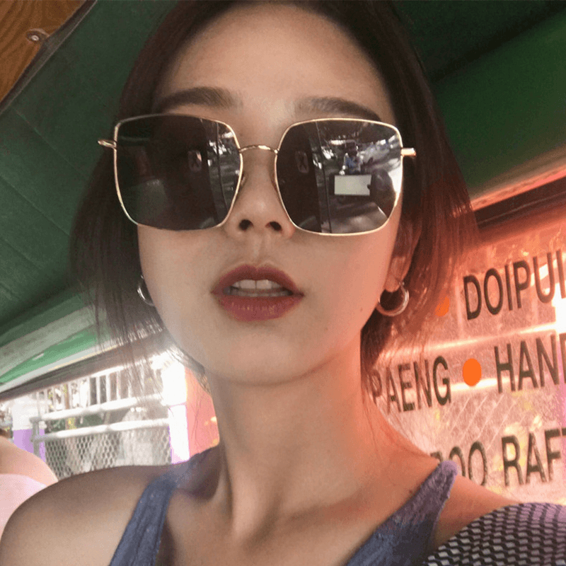Square metal frame sunglasses, view 5 - MRSLM