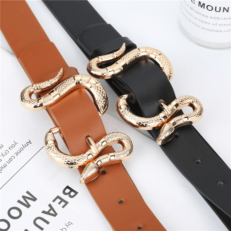 snake buckle PU belt - MRSLM