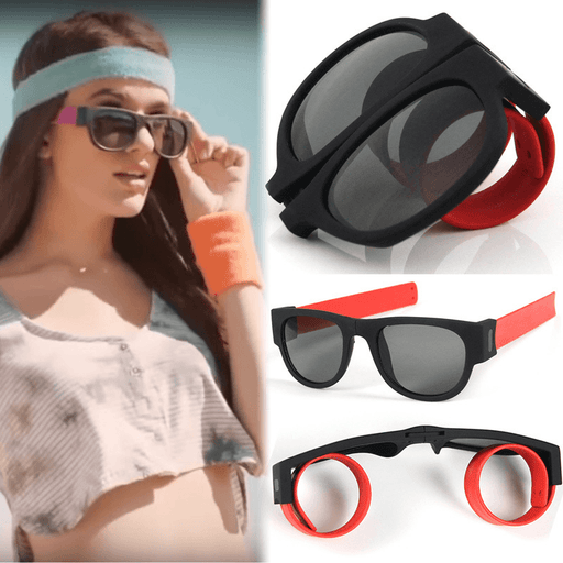 black frame sunglasses with colored legs - MRSLM