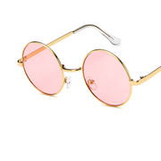 round frame retro metal sunglasses, view 5 - MRSLM