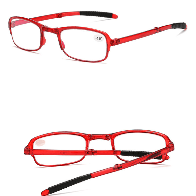 Folding portable blue film reading glasses, view 6 - MRSLM