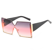 women's big frame rimless sunglasses, view 7 - MRSLM
