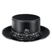pu leather skull chain hat - MRSLM