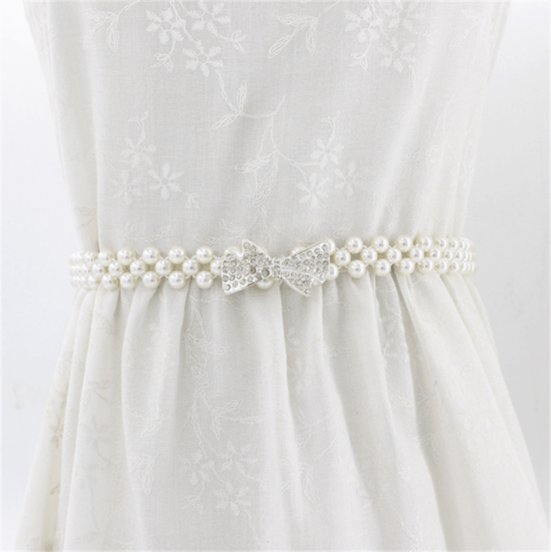 women's rhinestone pearl waist chain, view 8 - MRSLM