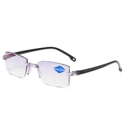 diamond cut anti-blue light reading glasses, view 3 - MRSLM