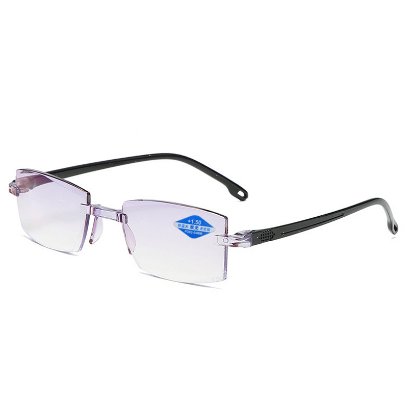 diamond cut anti-blue light reading glasses, view 3 - MRSLM
