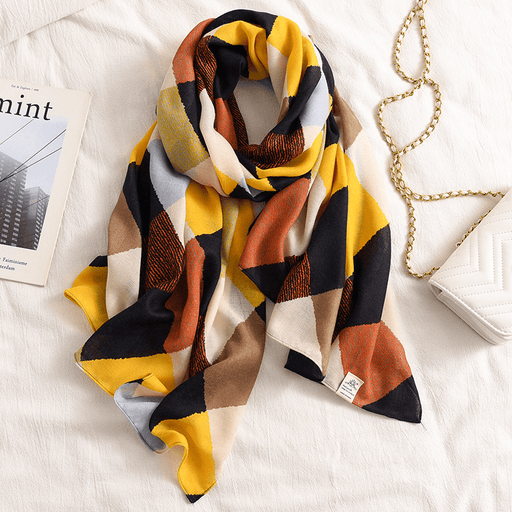 women's winter retro printed scarf - MRSLM