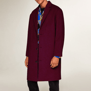 men's long woolen blend jacket, view 4 - MRSLM