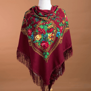 large square ethnic print scarf, view 14 - MRSLM