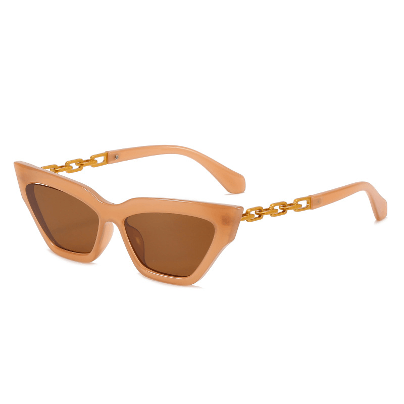 Women's cat-eye sunglasses with paint chain, view 7 - MRSLM