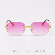 retro metal color film sunglasses, view 2 - MRSLM