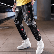 Overalls Men'S Spring and Summer Korean Style Cropped Trousers Trend Function Wind - MRSLM