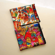 women's rainbow cat silk scarf, view 2 - MRSLM