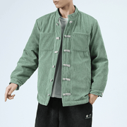 men's casual cotton buckle top coat, view 6 - MRSLM